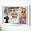 Personalized Canvas Print Wall Art - My Favorite Black Belt Karate Calls Me Mom - White Frame / 12x9