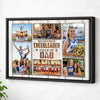 Personalized Canvas Print Wall Art - My Favorite Cheerleader Calls Me Dad - Black Frame / 12x9