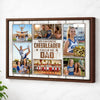 Personalized Canvas Print Wall Art - My Favorite Cheerleader Calls Me Dad - Brown Frame / 12x9