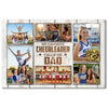 Personalized Canvas Print Wall Art - My Favorite Cheerleader Calls Me Dad