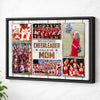 Personalized Canvas Print Wall Art - My Favorite Cheerleader Calls Me Mom - Black Frame / 12x9