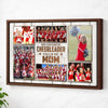 Personalized Canvas Print Wall Art - My Favorite Cheerleader Calls Me Mom - Brown Frame / 12x9