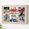 Personalized Canvas Print Wall Art - My Favorite Football Player Calls Me Mom - Natural Frame / 12x9