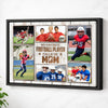 Personalized Canvas Print Wall Art - My Favorite Football Player Calls Me Mom - Black Frame / 12x9