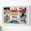 Personalized Canvas Print Wall Art - My Favorite Football Player Calls Me Mom - White Frame / 12x9