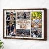 Personalized Canvas Print Wall Art - My Favorite Football Player Calls Me Dad - Brown Frame / 12x9