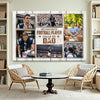 Personalized Canvas Print Wall Art - My Favorite Football Player Calls Me Dad