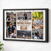 Personalized Canvas Print Wall Art - My Favorite Football Player Calls Me Dad - Black Frame / 12x9