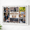 Personalized Canvas Print Wall Art - My Favorite Football Player Calls Me Dad - White Frame / 12x9