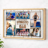 Personalized Canvas Print Wall Art - My Favorite Gymnast Calls Me Dad - Natural Frame / 12x9