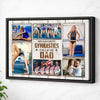 Personalized Canvas Print Wall Art - My Favorite Gymnast Calls Me Dad - Black Frame / 12x9