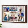 Personalized Canvas Print Wall Art - My Favorite Gymnast Calls Me Dad - Brown Frame / 12x9