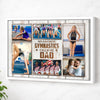 Personalized Canvas Print Wall Art - My Favorite Gymnast Calls Me Dad - White Frame / 12x9