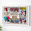 Personalized Canvas Print Wall Art - My Favorite Hockey Player Calls Me Mom - White Frame / 12x9