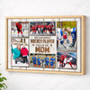 Personalized Canvas Print Wall Art - My Favorite Hockey Player Calls Me Mom - Natural Frame / 12x9