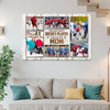 Personalized Canvas Print Wall Art - My Favorite Hockey Player Calls Me Mom