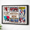 Personalized Canvas Print Wall Art - My Favorite Hockey Player Calls Me Mom - Black Frame / 12x9