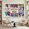 Personalized Canvas Print Wall Art - My Favorite Hockey Player Calls Me Mom