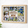 Personalized Canvas Print Wall Art - My Favorite Lacrosse Player Calls Me Mom - Natural Frame / 12x9