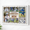 Personalized Canvas Print Wall Art - My Favorite Lacrosse Player Calls Me Mom - White Frame / 12x9