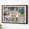 Personalized Canvas Print Wall Art - My Favorite Lacrosse Player Calls Me Mom - Brown Frame / 12x9