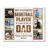 Personalized Canvas Prints - Custom Photo - My Favorite Basketball Player Calls Me Dad