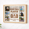 Personalized Canvas Prints - Custom Photo - My Favorite Basketball Player Calls Me Dad - Natural Frame / 14x11