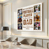 Personalized Canvas Prints - Custom Photo - My Favorite Football Player Calls Me Dad