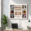 Personalized Canvas Prints - Custom Photo - My Favorite Football Player Calls Me Dad