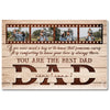 Personalized Canvas Wall Art - Best Dad Ever - Custom Gift from Kids for Father’s Day - 12x9