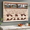 Personalized Canvas Wall Art - Best Dad Ever - Custom Gift from Kids for Father’s Day