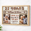 Personalized Celebrating 22 Years Together Canvas Grow Old Along With Me Custom Photo Wall Art 22nd Anniversary Gift