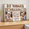 Personalized Celebrating 22 Years Together Canvas Grow Old Along With Me Custom Photo Wall Art 22nd Anniversary Gift