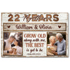 Personalized Celebrating 22 Years Together Canvas Grow Old Along With Me Custom Photo Wall Art 22nd Anniversary Gift
