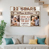 Personalized Celebrating 22 Years Together Canvas Grow Old Along With Me Custom Photo Wall Art 22nd Anniversary Gift