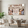 Personalized Celebrating 22 Years Together Canvas Grow Old Along With Me Custom Photo Wall Art 22nd Anniversary Gift