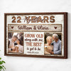 Personalized Celebrating 22 Years Together Canvas Grow Old Along With Me Custom Photo Wall Art 22nd Anniversary Gift