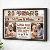 Personalized Celebrating 22 Years Together Canvas Grow Old Along With Me Custom Photo Wall Art 22nd Anniversary Gift