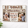 Personalized Celebrating 22 Years Together Canvas Grow Old Along With Me Custom Photo Wall Art 22nd Anniversary Gift