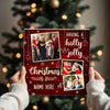 Personalized Having A Holly Jolly Christmas Canvas Custom Photo Wall Art Family Gift