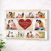 Personalized Couple Canvas - Custom Photo & Names Romantic Anniversary Gift - No Frame / 12x9