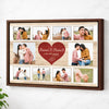 Personalized Couple Canvas - Custom Photo & Names Romantic Anniversary Gift - Brown Frame / 12x9