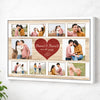 Personalized Couple Canvas - Custom Photo & Names Romantic Anniversary Gift - White Frame / 12x9