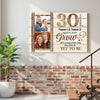 Personalized Couple Canvas Prints - 30th Anniversary Wedding Gift - Custom Photo 30 Years Grow Old Along
