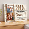 Personalized Couple Canvas Prints - 30th Anniversary Wedding Gift - Custom Photo 30 Years Grow Old Along