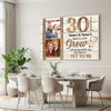 Personalized Couple Canvas Prints - 30th Anniversary Wedding Gift - Custom Photo 30 Years Grow Old Along