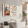 Personalized Couple Canvas Prints - 30th Anniversary Wedding Gift - Custom Photo 30 Years Grow Old Along