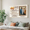 Personalized Couple Canvas Prints - 40th Anniversary Gift - Custom Photo 40 Years Together