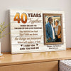 Personalized Couple Canvas Prints - 40th Anniversary Gift - Custom Photo 40 Years Together