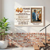 Personalized Couple Canvas Prints - 40th Anniversary Gift - Custom Photo 40 Years Together